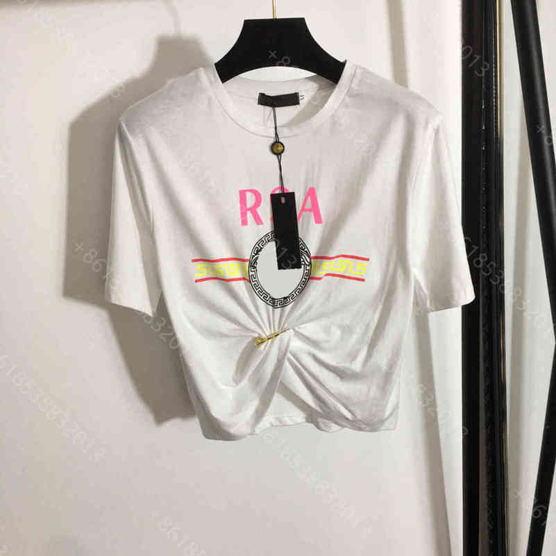 21ss designer clothes women cotton T shirt short slim slimming gilding printing simple short-sleeved t-shirt graphic pack pullover metal, Black
21ss designer clothes women cotton T shirt short slim slimming gilding printing simple short-sleeved t-shirt graphic pack pullover metal, Black