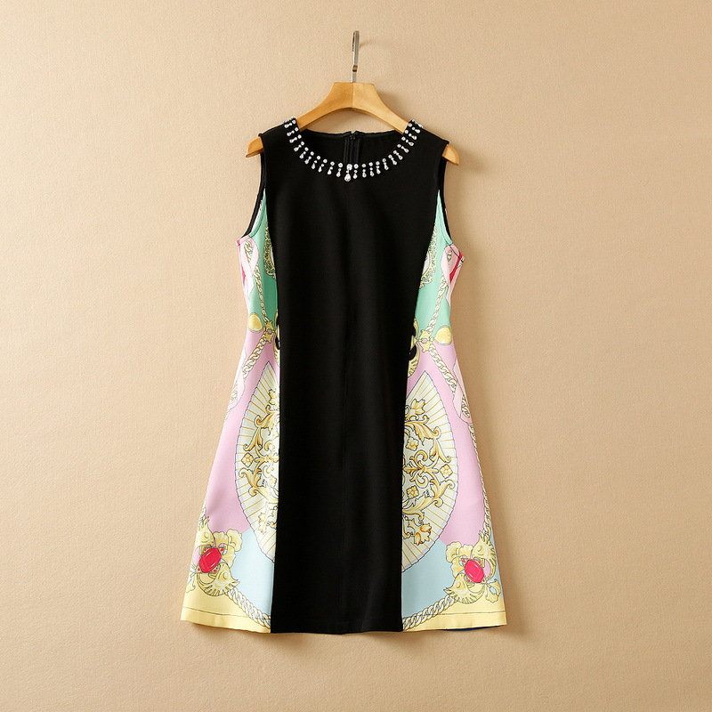 43 2022 Runway Dress Spring Summer Brand Same Style Empire Sleeveless Crew Neck Black Beads Dress Womens Dress Fashion High Quality SH, Customize
43 2022 Runway Dress Spring Summer Brand Same Style Empire Sleeveless Crew Neck Black Beads Dress Womens Dress Fashion High Quality SH, Customize