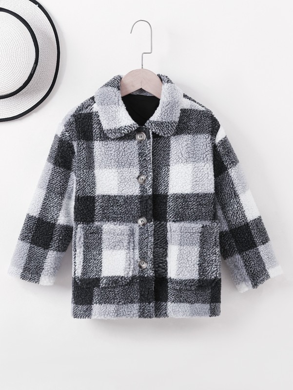 Toddler Boys Plaid Dual Pocket Teddy Coat SHE, Multicolor
Toddler Boys Plaid Dual Pocket Teddy Coat SHE, Multicolor