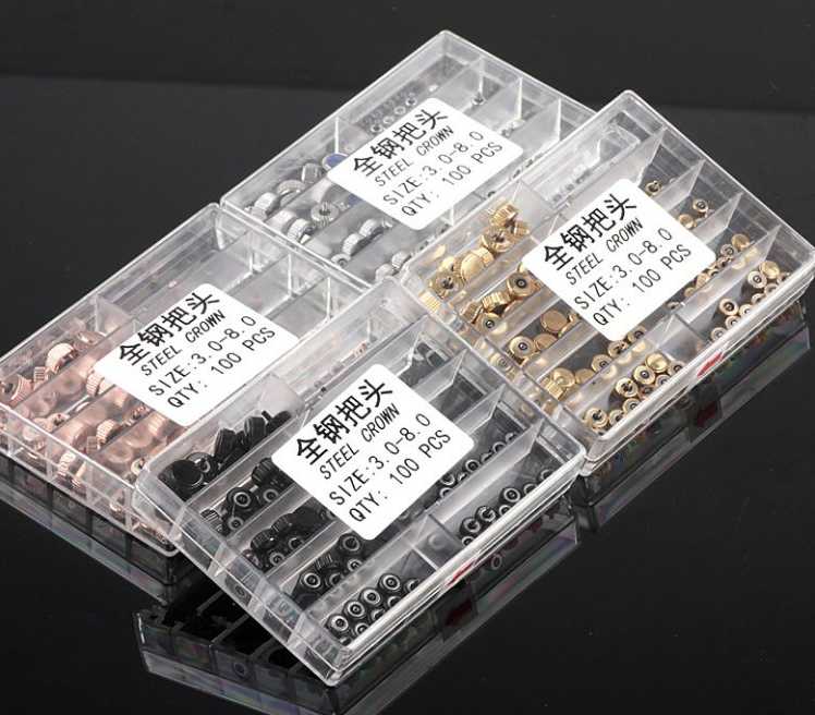 Repair Tools & Kits 100pcs Steel Stainless Watch Crowns Different Sizes 3.0-8.0mm For RepairRepair
Repair Tools & Kits 100pcs Steel Stainless Watch Crowns Different Sizes 3.0-8.0mm For RepairRepair