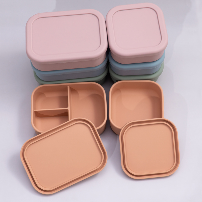 Baby Silicone Feeding Bwol Dishes Plate Children's Tableware Microwave Heating Fresh-Keeping Leakproof Lunch Box Baby Stuff 220512