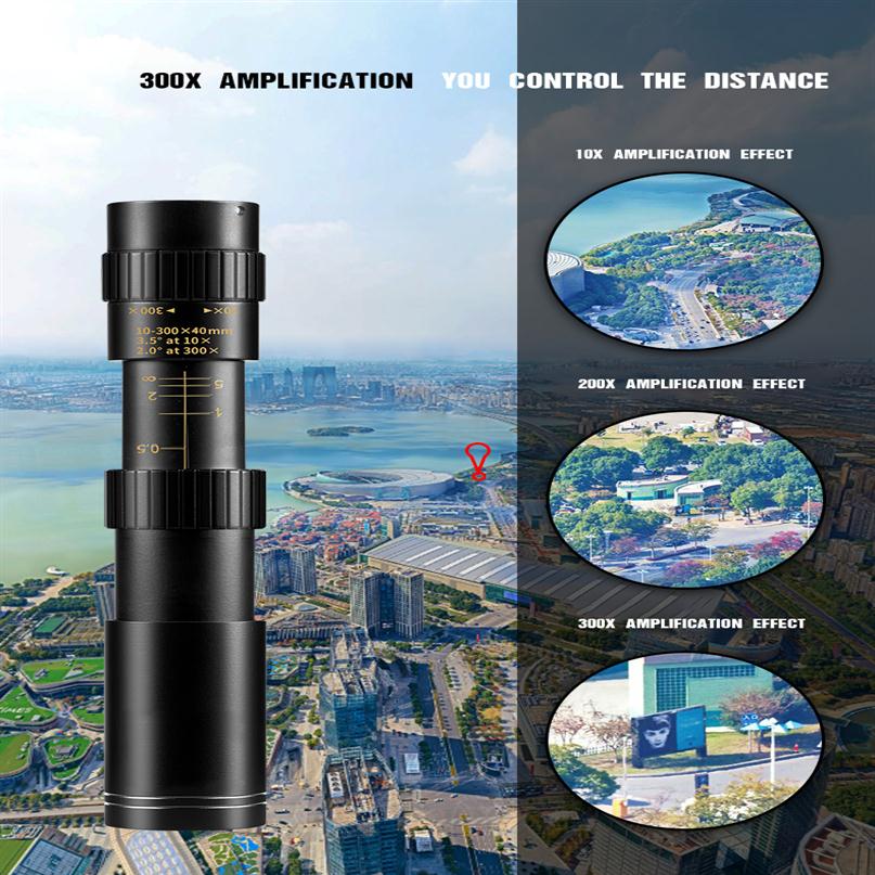 10300x40mm HD Professional Monocular Telescope Super Zoom Quality Eyepiece Portable Binoculars Hunting Lll Night Vision Scope Cam
