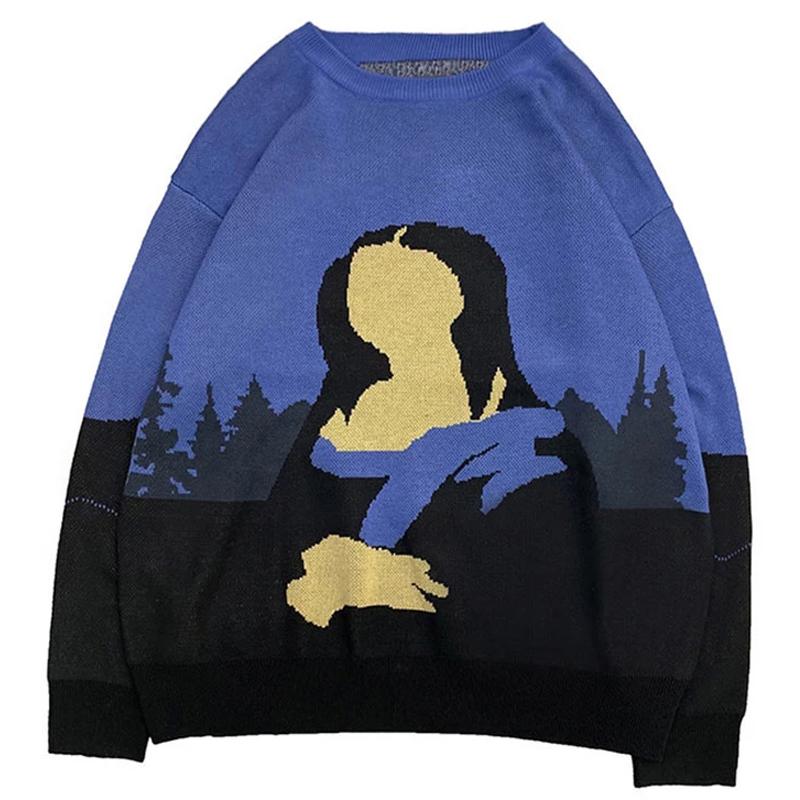 Men's Sweaters Hip Hop Vintage Knitted Classical Figure Jacquard Pullover Men Japanese Oversized Streetwear Woman Winter Warm SweaterMen's, Green
Men's Sweaters Hip Hop Vintage Knitted Classical Figure Jacquard Pullover Men Japanese Oversized Streetwear Woman Winter Warm SweaterMen's, Green