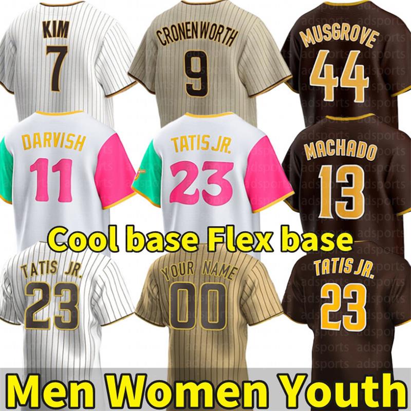 Custom Baseball Jerseys Fernando Tatis Jr. Manny Machado Yu Darvish Trent Grisham Jake Cronenworth Joe Musgrove Ha-Seong Kim Tony Gwynn Wil Myers Eric Hosmer Jersey, Men color 5
Custom Baseball Jerseys Fernando Tatis Jr. Manny Machado Yu Darvish Trent Grisham Jake Cronenworth Joe Musgrove Ha-Seong Kim Tony Gwynn Wil Myers Eric Hosmer Jersey, Men color 5
