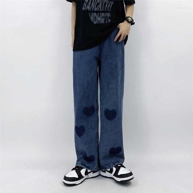 Men' Jeans Men Ins Hip Hop Trend Love Print Straight Wide Leg Pants Loose Casual And Women Trousers Y2k Bert22, Blue
Men' Jeans Men Ins Hip Hop Trend Love Print Straight Wide Leg Pants Loose Casual And Women Trousers Y2k Bert22, Blue