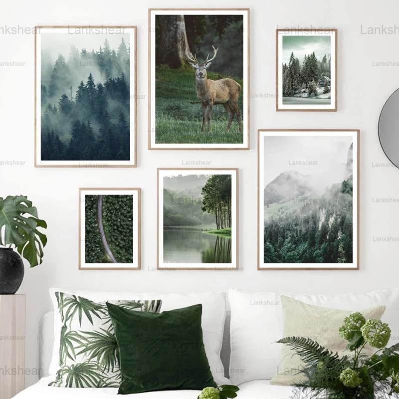 Paintings Canvas Painting Wall Art Nature Mountain Fog Forest Deer Nordic Posters And Prints Living Room Decoration Pictures Unframe
Paintings Canvas Painting Wall Art Nature Mountain Fog Forest Deer Nordic Posters And Prints Living Room Decoration Pictures Unframe