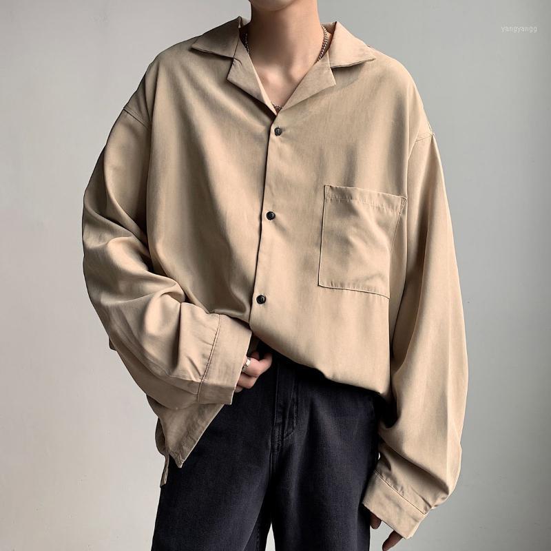 Men's Casual Shirts 2022 Loose Lapel Collar Cargo Long Sleeves French Cuff Mens Fashion Khaki/black/green Camisa Masculina
Men's Casual Shirts 2022 Loose Lapel Collar Cargo Long Sleeves French Cuff Mens Fashion Khaki/black/green Camisa Masculina