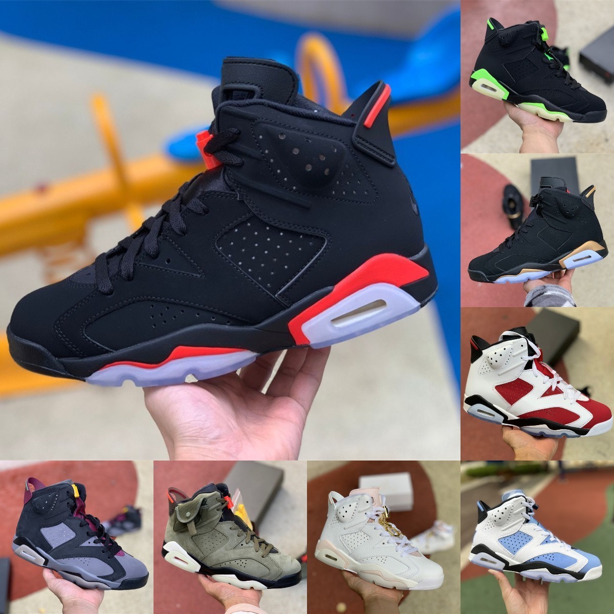 Jumpman 6 6s Mens High Sports Basketball Shoes Jorden Electric Green UNIVERSITY BLUE Bordeaux Unc Carmine Dmp Black Infrared British Khaki Oregon Sneakers, Please contact us
Jumpman 6 6s Mens High Sports Basketball Shoes Jorden Electric Green UNIVERSITY BLUE Bordeaux Unc Carmine Dmp Black Infrared British Khaki Oregon Sneakers, Please contact us