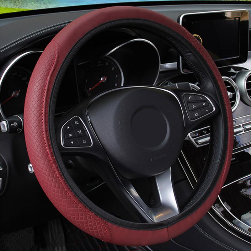 Steering Wheel Covers Car Cover Skidproof Auto Steering- Anti-Slip Universal Embossing Leather Car-stylingSteering
Steering Wheel Covers Car Cover Skidproof Auto Steering- Anti-Slip Universal Embossing Leather Car-stylingSteering