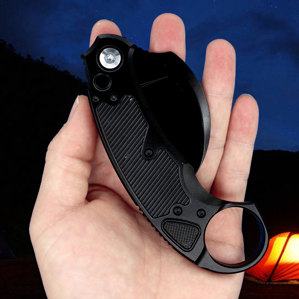 High End Karambit Folding Claw Knife S35VN Black Coating Blade CNC 6061-T6 Handle EDC Pocket Knives