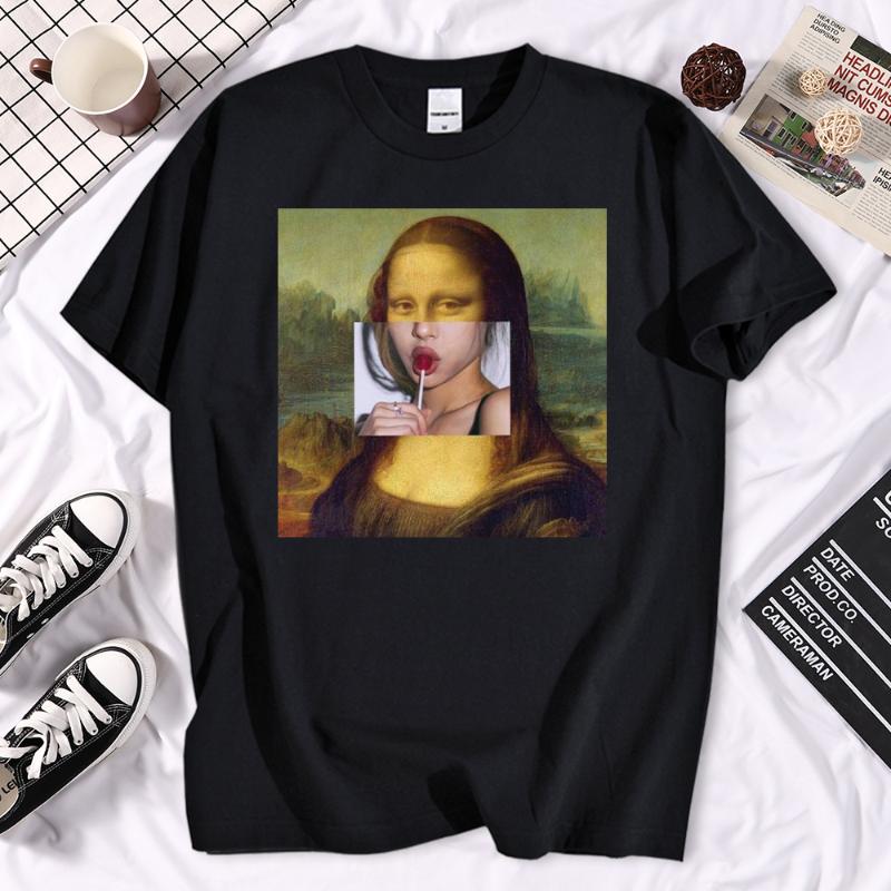 Men' T-Shirts Funny Da Vinci Mona Lisa Print T Shirt Men Fashion Summer Hip Hop Tops Mens Brand Short Sleeve T-Shirt Harajuku Streetwear, Black
Men' T-Shirts Funny Da Vinci Mona Lisa Print T Shirt Men Fashion Summer Hip Hop Tops Mens Brand Short Sleeve T-Shirt Harajuku Streetwear, Black