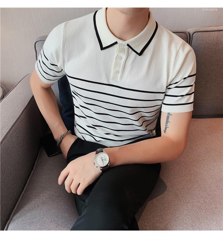 Men's Polos Classic Striped Knit Shirts Men Summer Short Sleeve Casual Slim T-shirs Business Social Ice Silk Breathable Lapel Tee TopsMen's, White
Men's Polos Classic Striped Knit Shirts Men Summer Short Sleeve Casual Slim T-shirs Business Social Ice Silk Breathable Lapel Tee TopsMen's, White