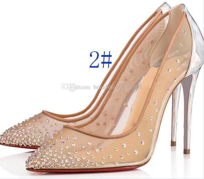 With Box Stiletto Heel shoe Spring Summer Elegant Styles Women Rhinestone high Heels Red Bottoms Crystals Pointed Toe Mesh Pumps S260h, 5#
With Box Stiletto Heel shoe Spring Summer Elegant Styles Women Rhinestone high Heels Red Bottoms Crystals Pointed Toe Mesh Pumps S260h, 5#