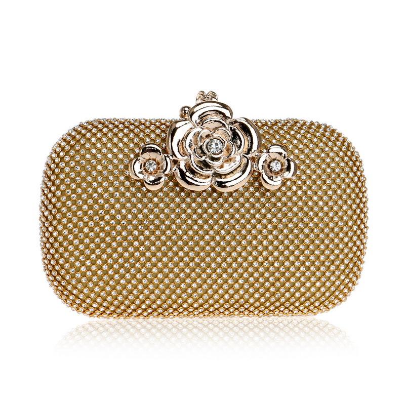 Evening Bags Rhinestones Women Bag Small Female Party Flower Metal Day Clutch Silver/Gold/Black Crystal Wedding Handbags YM1055Evening 
Evening Bags Rhinestones Women Bag Small Female Party Flower Metal Day Clutch Silver/Gold/Black Crystal Wedding Handbags YM1055Evening