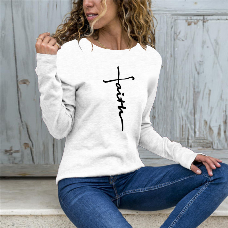 Vintage Print Long Sleeve T-Shirt Women Clothing Autumn Fashion Loose Oversized Tee Shirt Streetwear Casual Tops Ladie 220321