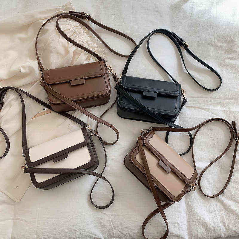 CMM Small PU Leather Flap Purse Crossbody Bag for Women 2022 Vintage In Trend Fashion Shoulder Handbags and Purses Luxury Designer 220511