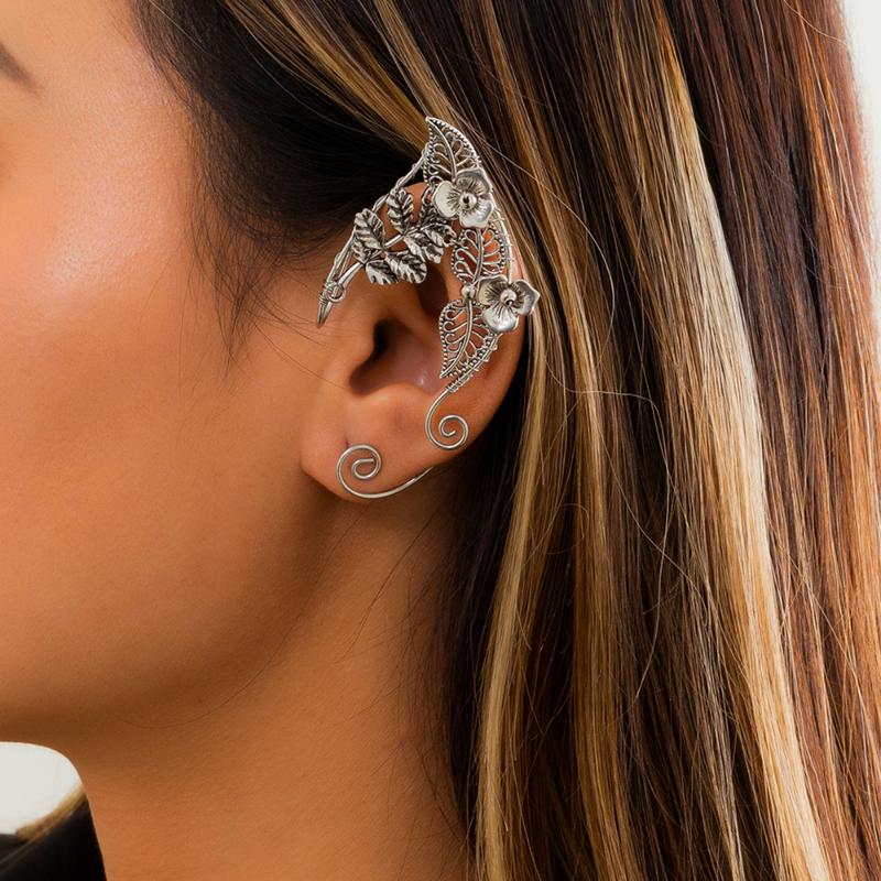 Clip-on & Screw Back IngeSight.Z 1PC Antique Silver Rose Flower Earrings For Women Vintage No Hole Clip Fake Cartilage Arc Ear Bone JewelryC
Clip-on & Screw Back IngeSight.Z 1PC Antique Silver Rose Flower Earrings For Women Vintage No Hole Clip Fake Cartilage Arc Ear Bone JewelryC