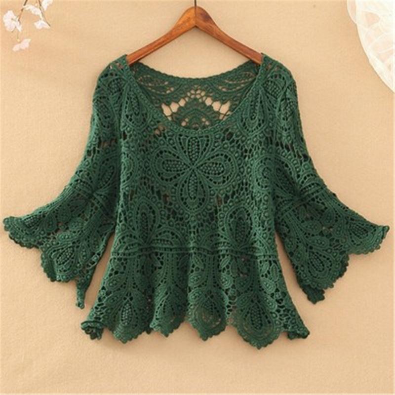 Women's Sweaters Korean Fashion Lace Tops Small Coat Female Crochet Hollow Five-point Sleeve Top Sweater O Neck Knitted PulloverWomen's, Green
Women's Sweaters Korean Fashion Lace Tops Small Coat Female Crochet Hollow Five-point Sleeve Top Sweater O Neck Knitted PulloverWomen's, Green