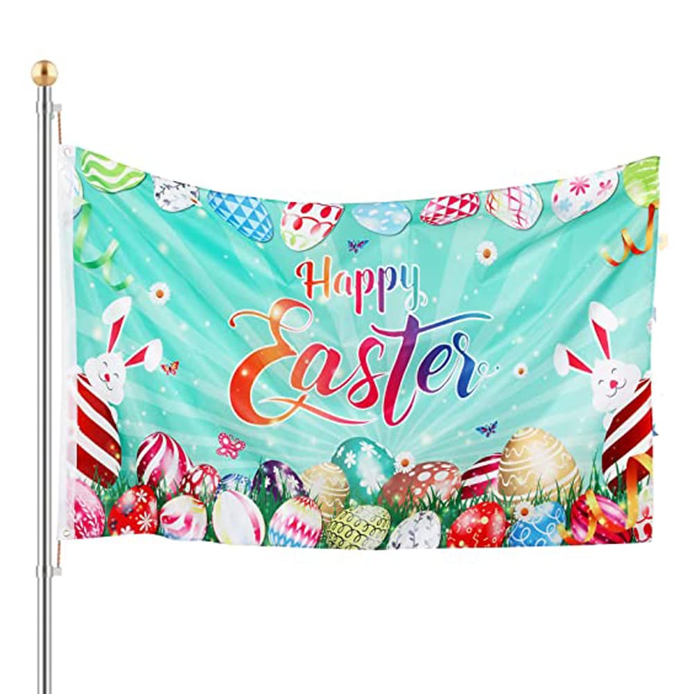 Easter Flag 3x5 Ft Premium Polyester Banner With Two Brass Grommets for Indoor Outdoor Yard Decoration
Easter Flag 3x5 Ft Premium Polyester Banner With Two Brass Grommets for Indoor Outdoor Yard Decoration