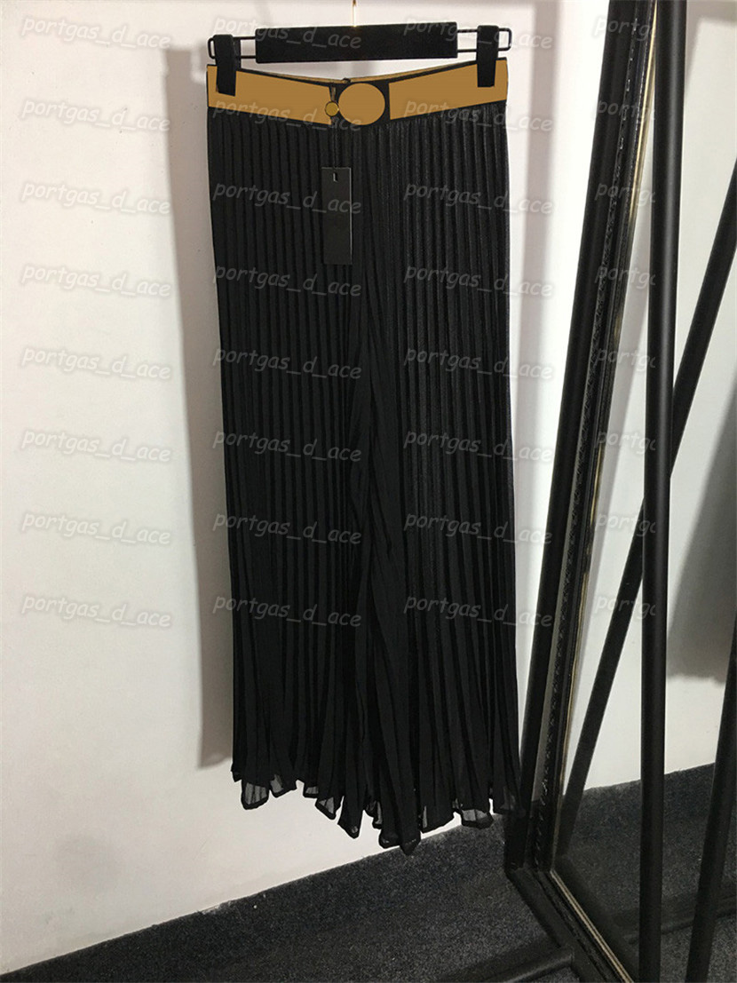 Womens Wide Leg Pants Fashion Black Webbing Design Trousers Elastic High Waist Pleated Pants, Black with label#20222446
Womens Wide Leg Pants Fashion Black Webbing Design Trousers Elastic High Waist Pleated Pants, Black with label#20222446