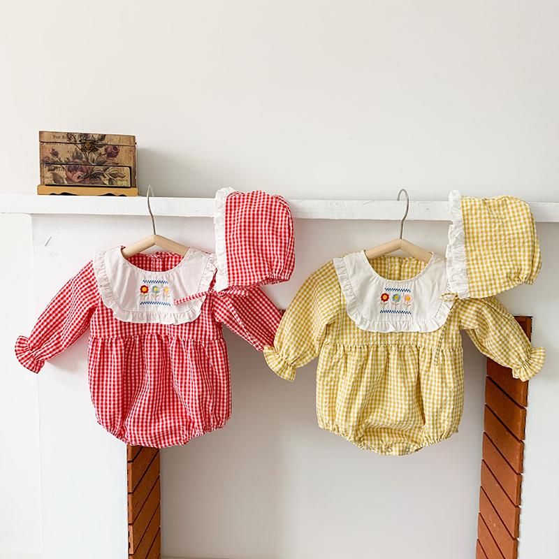 Jumpsuits Spring 0-3Yrs Born Infant Baby Girls Grid Embroidered Rompers Hat Clothing Autumn Kids Girl Long Sleeve ClothesJumpsuits, K3747 white
Jumpsuits Spring 0-3Yrs Born Infant Baby Girls Grid Embroidered Rompers Hat Clothing Autumn Kids Girl Long Sleeve ClothesJumpsuits, K3747 white