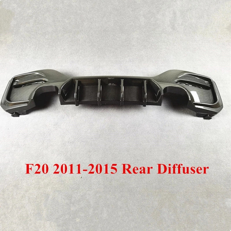 Car Styling MP Style Body Kits Rear Lip Spoiler For BMW 1 Series F20 2011-20 15 Carbon Pattern Rear Diffuser