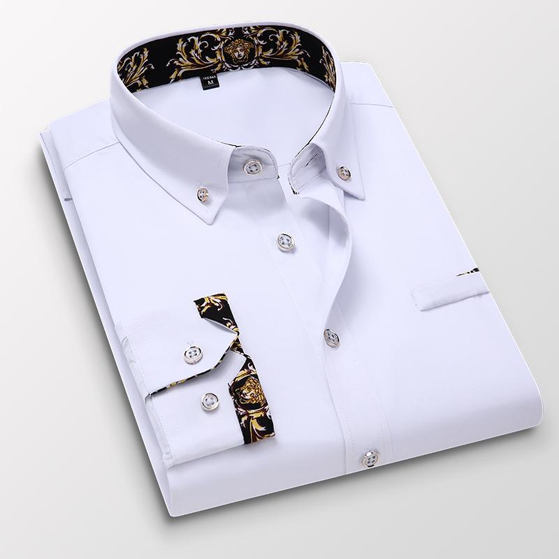 Men's Casual Shirts Clothing Arrival Men Shirt Fashion Causal Long Sleeved Male Dress Social Business Brand Soft Weeding White ShirtsMen's, Black
Men's Casual Shirts Clothing Arrival Men Shirt Fashion Causal Long Sleeved Male Dress Social Business Brand Soft Weeding White ShirtsMen's, Black