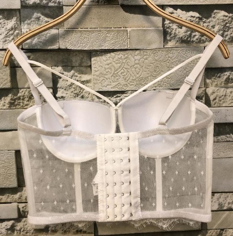 summer sexy Lace Perspective Women's Clothing Bustier Crop Tops Night Club festival bra top vest 220316