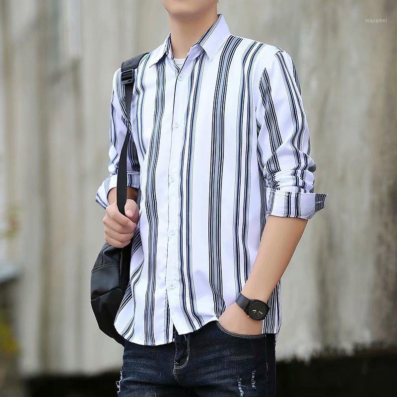 Men's Casual Shirts 2022 Striped Shirt Long-sleeved Brand Slim Top Clothing, Blue
Men's Casual Shirts 2022 Striped Shirt Long-sleeved Brand Slim Top Clothing, Blue
