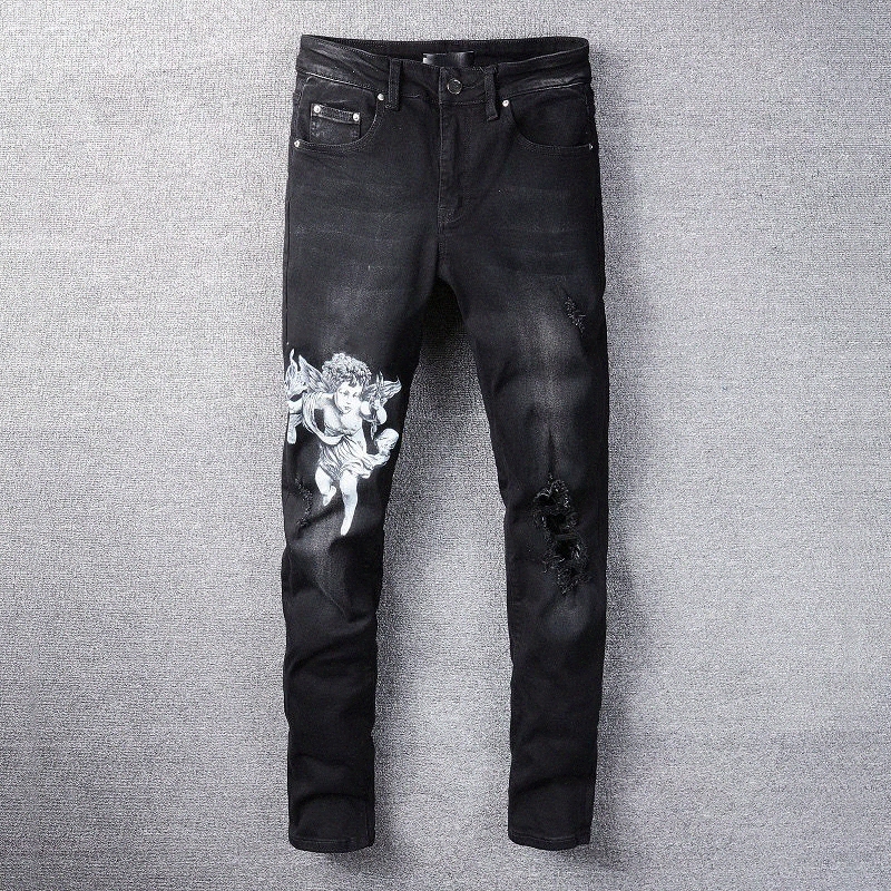22s Amiri Designer men jeans hip-hop fashion zipper hole wash jeans pants retro fold stitching mens design motorcycle riding cool slim pant black jean
22s Amiri Designer men jeans hip-hop fashion zipper hole wash jeans pants retro fold stitching mens design motorcycle riding cool slim pant black jean