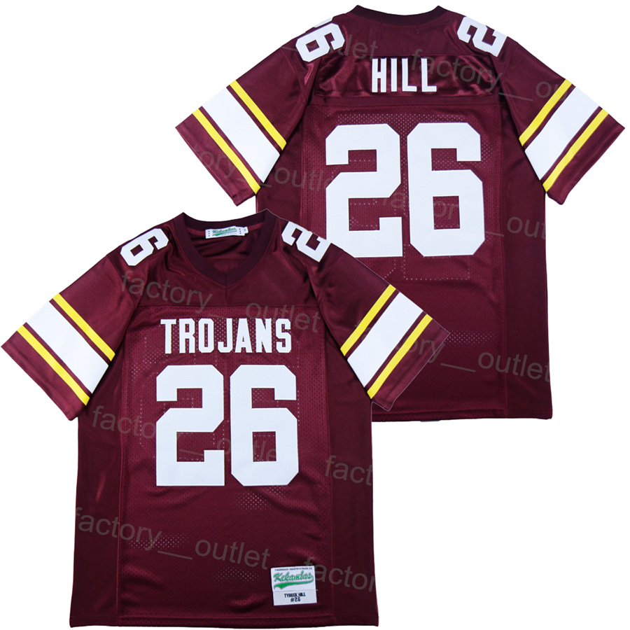 Men Moive High School Paradise Valley Trojans 26 Tyreek Hill Jersey Football Team Color Red Hip Hop All Stitching College HipHop For Sport Fans University Good, White
Men Moive High School Paradise Valley Trojans 26 Tyreek Hill Jersey Football Team Color Red Hip Hop All Stitching College HipHop For Sport Fans University Good, White