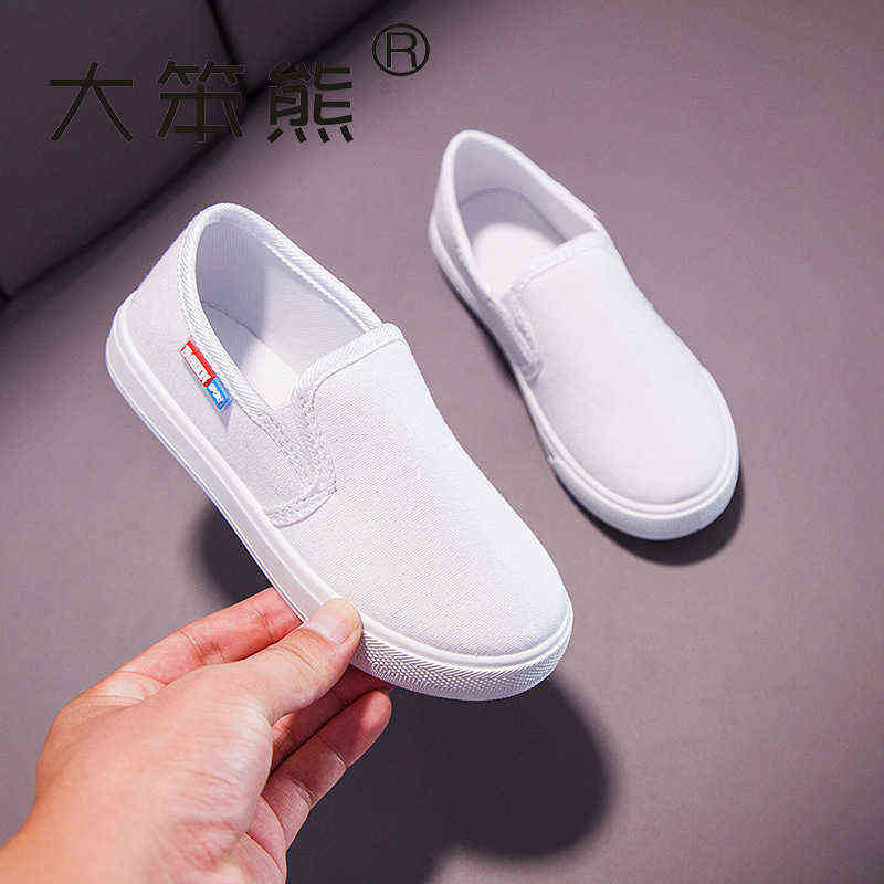 Children Shoes All-match Board Boys and Girls Baby White Flats Sneakers Solid Color Kids Simple Breathable Non-slip Y220510
