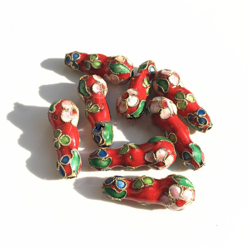 10pcs Cloisonne Filigree Gourd Beaded DIY Handcrafted Enameling Accessories Copper Special Shape Beads Jewelry Making
10pcs Cloisonne Filigree Gourd Beaded DIY Handcrafted Enameling Accessories Copper Special Shape Beads Jewelry Making