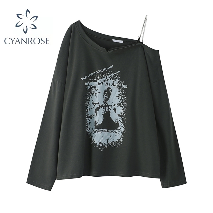 Women Autumn Long Sleeve T-shirt O-neck Graffiti Printing American Style Vintage Fashion Casual Korean Pullover Tee Top 220322, Grey
Women Autumn Long Sleeve T-shirt O-neck Graffiti Printing American Style Vintage Fashion Casual Korean Pullover Tee Top 220322, Grey