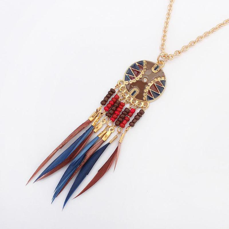 Pendant Necklaces Summer Feather Necklace For Women Vintage Bohemia Jewelry Beads Collar Retro Accessories Colar Feminino
Pendant Necklaces Summer Feather Necklace For Women Vintage Bohemia Jewelry Beads Collar Retro Accessories Colar Feminino