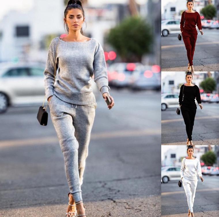 Women' Two Piece Pants Womens Fall Rib-Knit Pullover Sweater Top & Long Set 2 Outfits Tracksuit Autumn Winter Knitted Sweatshirts, Black
Women' Two Piece Pants Womens Fall Rib-Knit Pullover Sweater Top & Long Set 2 Outfits Tracksuit Autumn Winter Knitted Sweatshirts, Black