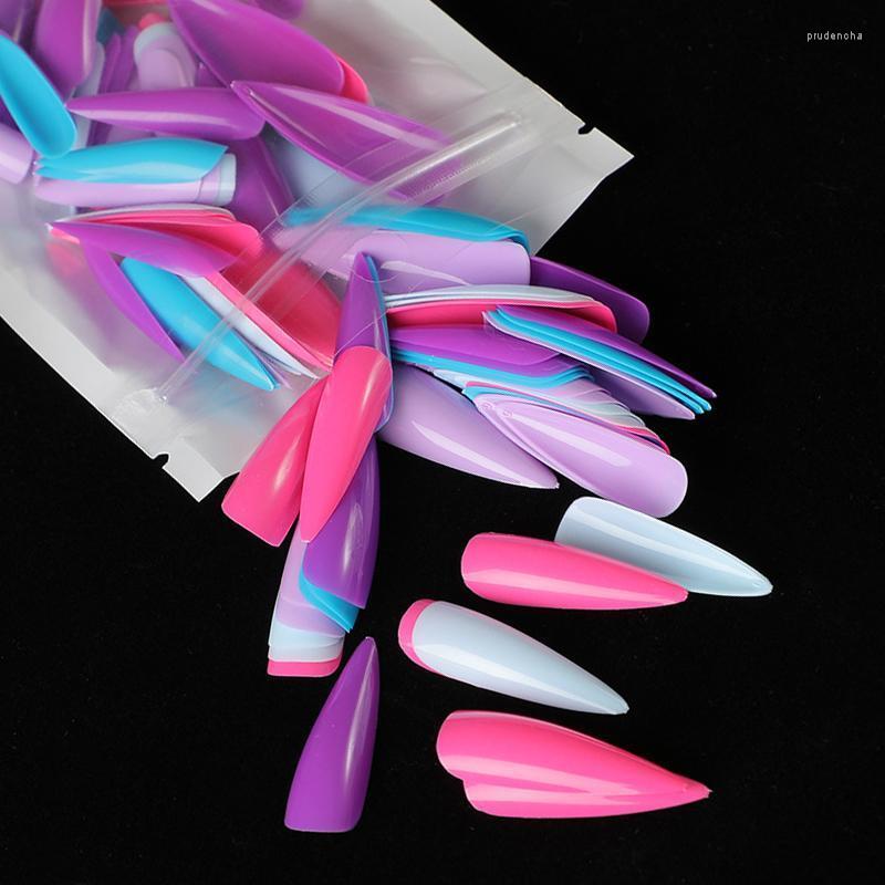 False Nails 100pc/pack Colorful Matte Fake Full Cover Long Stiletto Press On Art Tips Acrylic Almond Nail Manicure Tools Prud22, White
False Nails 100pc/pack Colorful Matte Fake Full Cover Long Stiletto Press On Art Tips Acrylic Almond Nail Manicure Tools Prud22, White