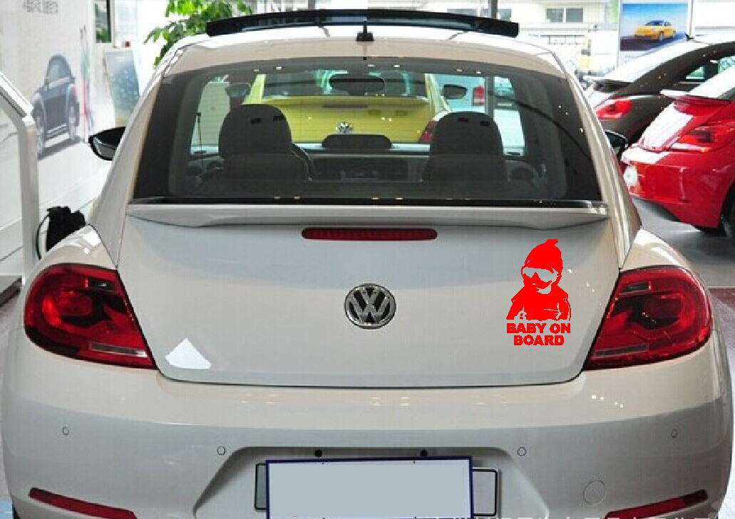 Baby On Board Cartoon Car Truck Tail Warning Sign Decal Sticker