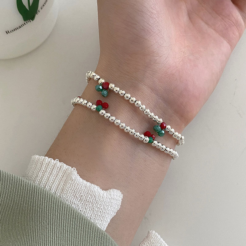 S925 Sterling Silver Cherry Bracelet Female Hand Beaded Cute Ins Versatile Temperament
S925 Sterling Silver Cherry Bracelet Female Hand Beaded Cute Ins Versatile Temperament