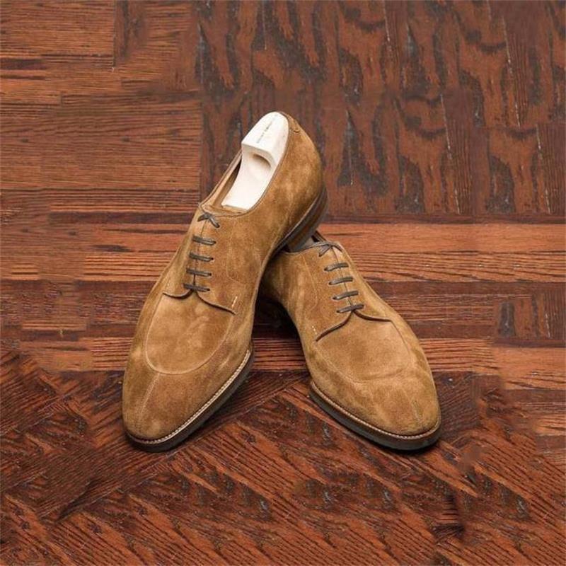 

New Oxford Shoes Men Shoes Faux Suede Solid Color Classic Business Casual Party Everyday Retro Wingtip Lace Up Dress Shoes CP053, Clear