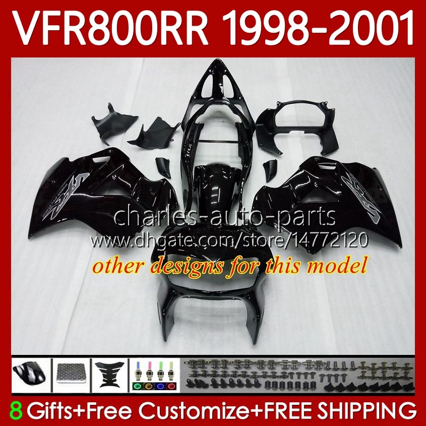 Bodywork For HONDA VFR800RR Interceptor VFR 800RR 800 CC RR Repsol Silvery 98-01 Body 128No.7 800CC VFR-800 VFR800 RR 98 99 00 01 VFR800R 1998 1999 20