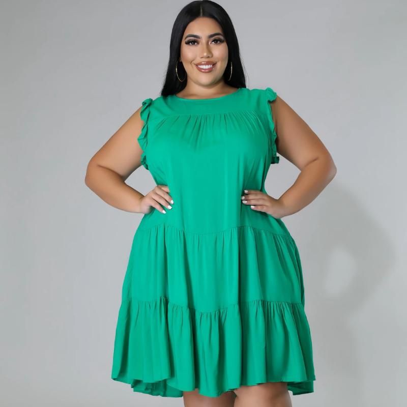 Plus Size Dresses Dress Women Casual Pleated Sleeveless Solid Color Fashion DressesPlus, Green
Plus Size Dresses Dress Women Casual Pleated Sleeveless Solid Color Fashion DressesPlus, Green