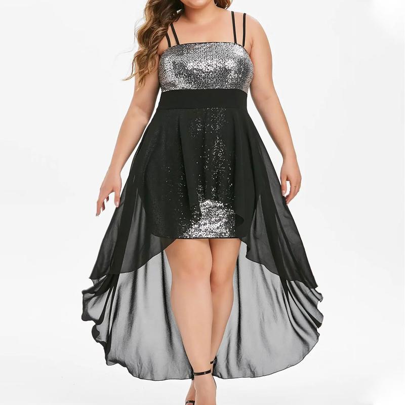 Plus Size Dresses Sexy Sling Deep Sequin Loose Evening Dress Summer Elegant Sleeveless Party Vestido, Black
Plus Size Dresses Sexy Sling Deep Sequin Loose Evening Dress Summer Elegant Sleeveless Party Vestido, Black