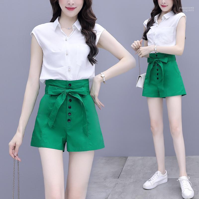 Women' Tracksuits Summer 2022 Chiffon White Top Shirt & Shorts Women Outfit Leisure Short Wide-legged Pants Suit Ladies Fashion Two-piece, Black
Women' Tracksuits Summer 2022 Chiffon White Top Shirt & Shorts Women Outfit Leisure Short Wide-legged Pants Suit Ladies Fashion Two-piece, Black
