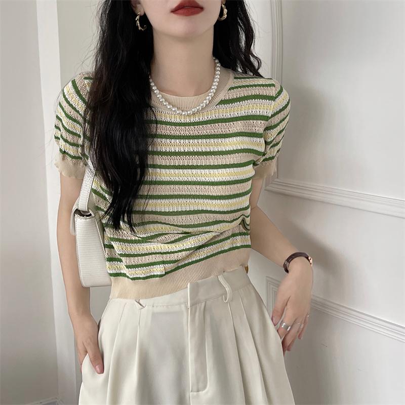 Women's Sweaters Make Firm Offers A Western Style Restoring Ancient Ways Round Collar Stripe Of Cultivate One's Morality Short Sleeve Kn, Pink
Women's Sweaters Make Firm Offers A Western Style Restoring Ancient Ways Round Collar Stripe Of Cultivate One's Morality Short Sleeve Kn, Pink