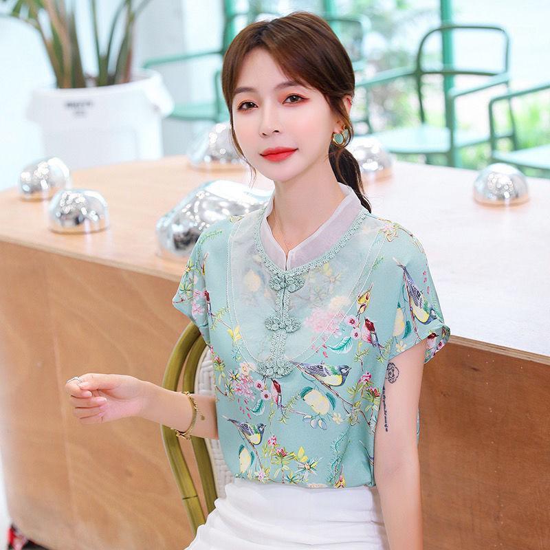 Women' Blouses & Shirts Retro Printed Blouse Pullover 2022 Women Summer Loose Flower Bird Print Breathable Shirt Blusas Femininas Clothing, Green
Women' Blouses & Shirts Retro Printed Blouse Pullover 2022 Women Summer Loose Flower Bird Print Breathable Shirt Blusas Femininas Clothing, Green