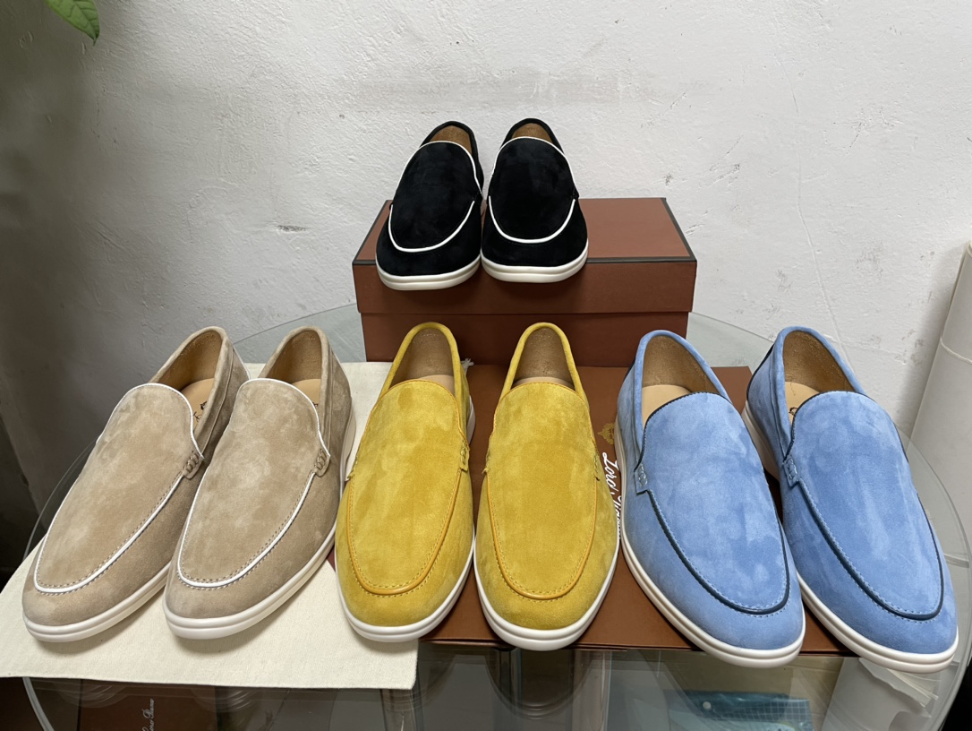 Suede Leather Mens Women lp dress shoes Luxury designer slip on loro summer Walk party Flats Moccasin business shoe gift 35-45
Suede Leather Mens Women lp dress shoes Luxury designer slip on loro summer Walk party Flats Moccasin business shoe gift 35-45