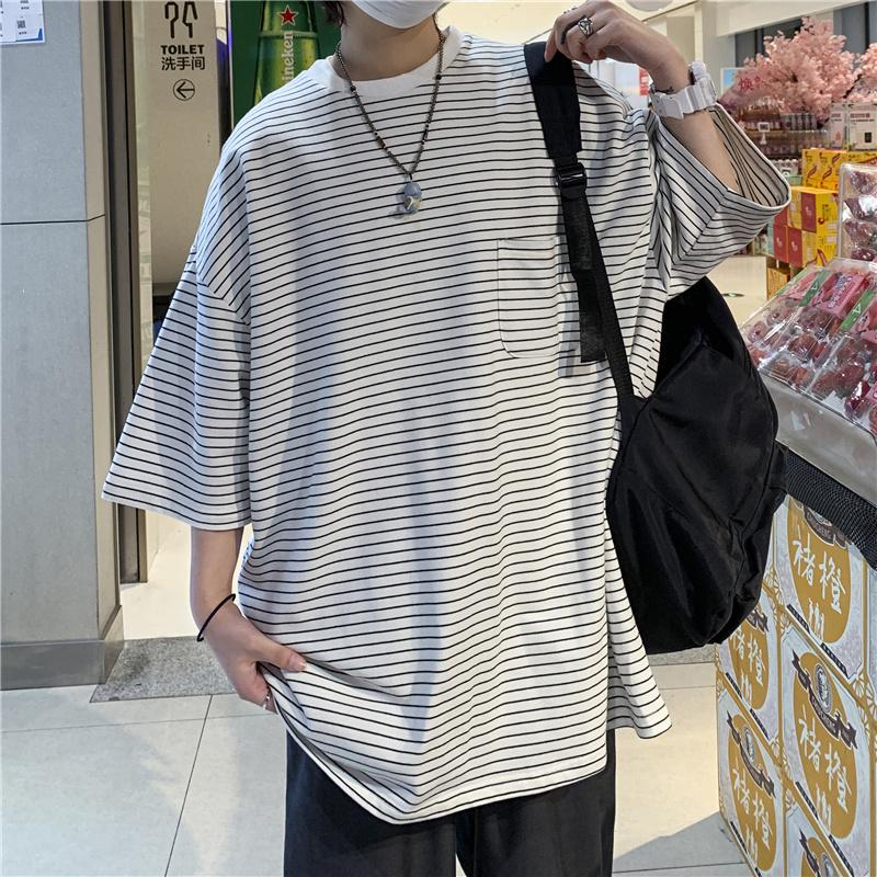 Men's T-Shirts Summer Cotton Short-sleeved T-shirt Men Fashion Casual Oversized T Shirt Korean Loose O-neck Striped Tshirt Mens Top -2XLMen, Blue
Men's T-Shirts Summer Cotton Short-sleeved T-shirt Men Fashion Casual Oversized T Shirt Korean Loose O-neck Striped Tshirt Mens Top -2XLMen, Blue