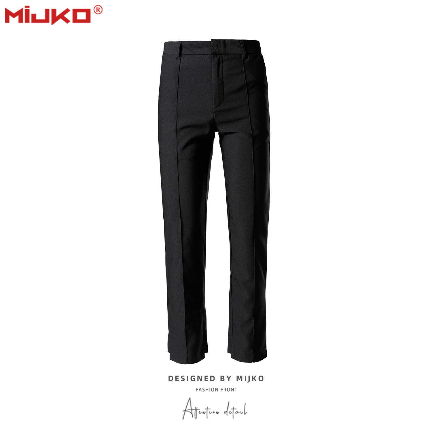 Men' Pants Mijko men' wear women' spring and summer new high street split leg trousers men' and women' straight slim fit casual trousers, Black
Men' Pants Mijko men' wear women' spring and summer new high street split leg trousers men' and women' straight slim fit casual trousers, Black