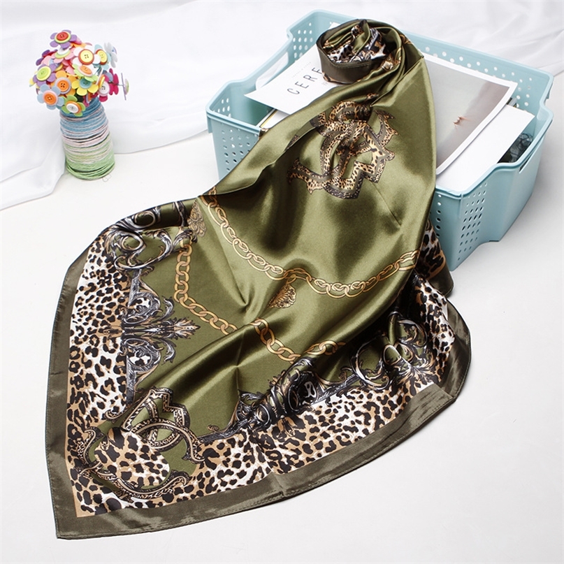 Luxury Brand Leopard Print Scarves For Women Silk Satin Hijab Scarf Female 90cm Fashion Square Shawl Scarfs Ladies 220704
Luxury Brand Leopard Print Scarves For Women Silk Satin Hijab Scarf Female 90cm Fashion Square Shawl Scarfs Ladies 220704